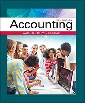 accounting 27th edition warren solutions manual