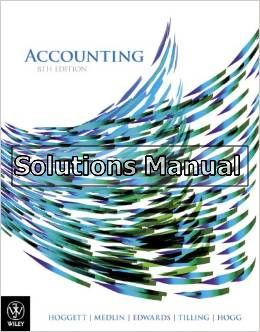 accounting 8th edition hoggett solutions manual