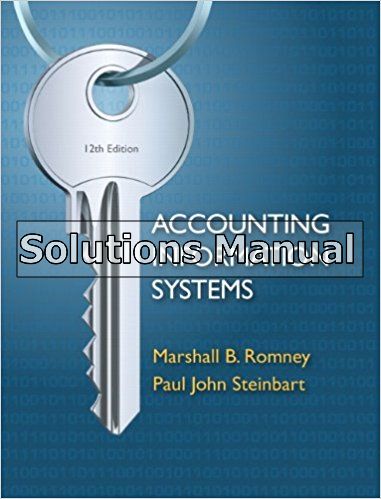 accounting information systems 12th edition romney solutions manual