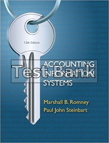 accounting information systems 12th edition romney test bank