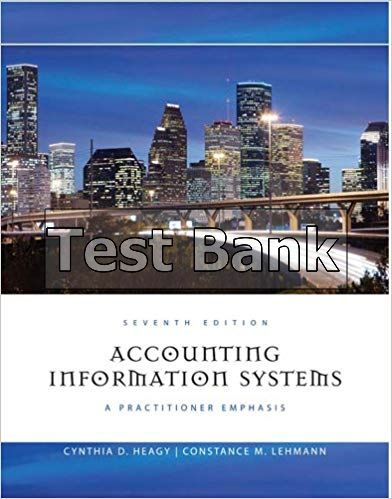 accounting information systems a practitioner emphasis 7th edition heagy test bank