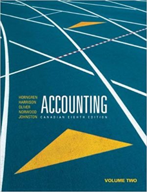 accounting volume 2 canadian 8th edition horngren solutions manual