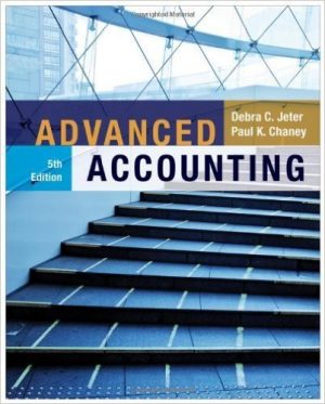 advanced accounting 5th edition jeter test bank