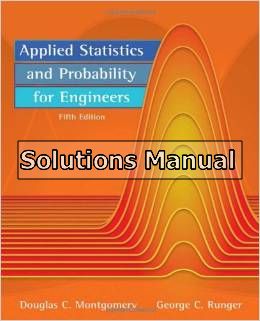 applied statistics and probability for engineers 5th edition montgomery solutions manual