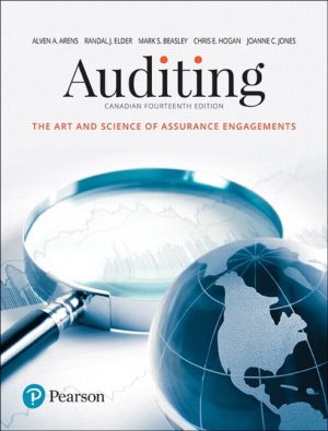 auditing the art and science of assurance engagements canadian 14th edition arens test bank
