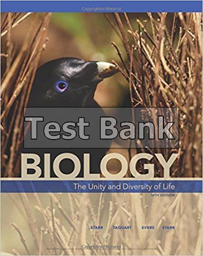 Biology The Unity And Diversity Of Life 15th Edition Starr Test Bank