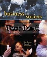 business and society ethics and stakeholder management canadian 1st edition karakowsky test bank