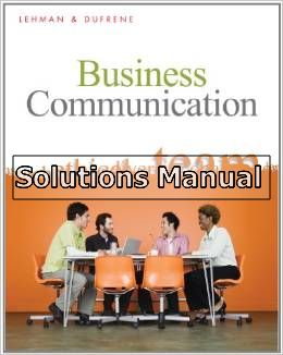 business communication 16th edition lehman solutions manual