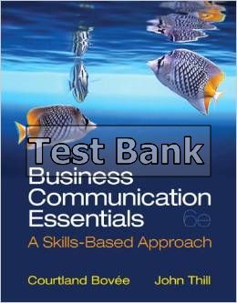business communication essentials 6th edition bovee test bank