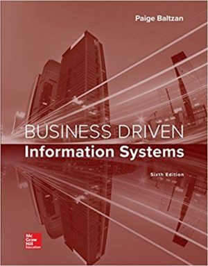 business driven information systems 6th edition baltzan test bank