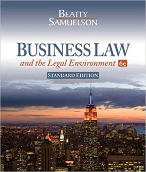 business law and the legal environment standard edition 6th edition beatty test bank