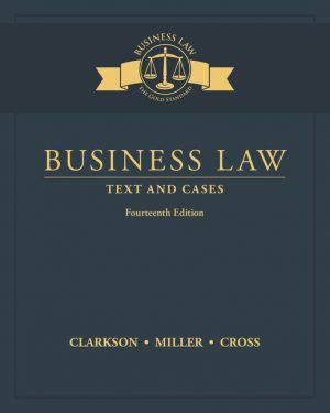business law texts and cases 14th edition clarkson solutions manual