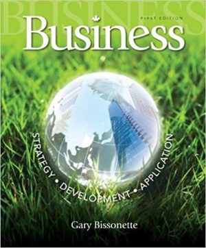 business strategy and development canadian 1st edition bissonette solutions manual