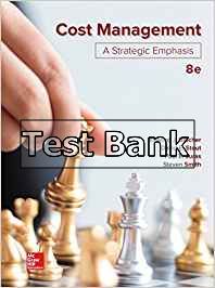 cost management a strategic emphasis 8th edition blocher test bank