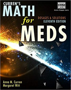 currens math for meds dosages and solutions 11th edition curren test bank