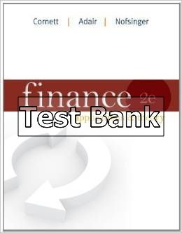 finance applications and theory 2nd edition cornett test bank