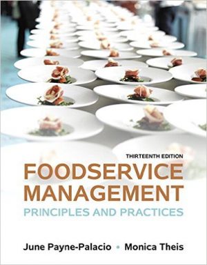 foodservice management principles and practices 13th edition payne test bank