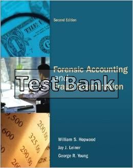 forensic accounting and fraud examination 2nd edition hopwood test bank