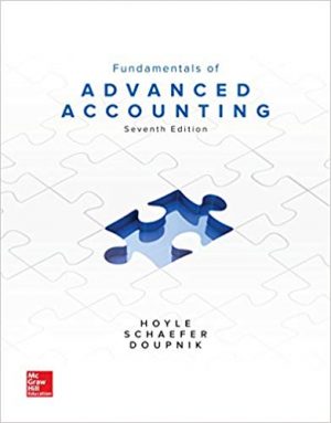 fundamentals of advanced accounting 7th edition hoyle test bank