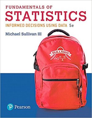 fundamentals of statistics 5th edition sullivan solutions manual