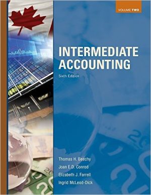 intermediate accounting volume 2 6th edition beechy test bank
