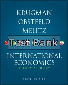 international economics 9th edition krugman test bank