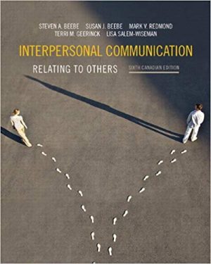 interpersonal communication relating to others canadian 6th edition beebe test bank