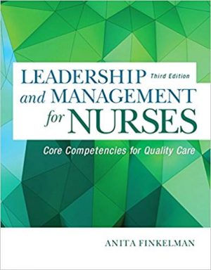 leadership and management for nurses 3rd edition finkelman solutions manual