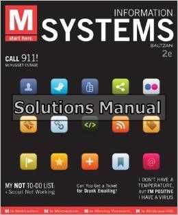 m information systems 2nd edition baltzan solutions manual