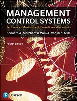 management control systems 4th edition merchant solutions manual