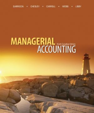managerial accounting canadian 9th edition garrison test bank