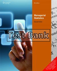 managerial statistics 9th edition keller test bank