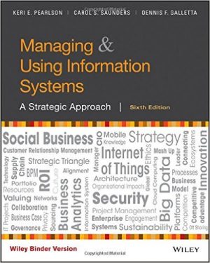managing and using information systems a strategic approach 6th edition pearlson test bank