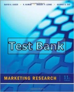 marketing research 11th edition aaker test bank