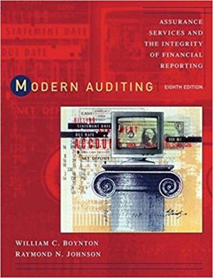 modern auditing assurance services and the integrity of financial reporting 8th edition boynton test bank