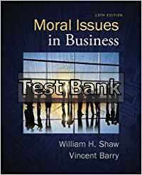 moral issues in business 13th edition shaw test bank