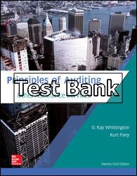 principles of auditing other assurance services 21st edition whittington test bank