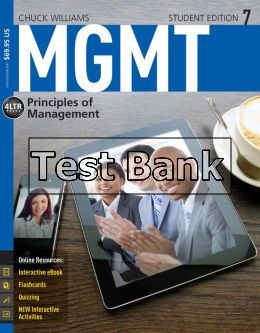 principles of management 7th edition williams test bank