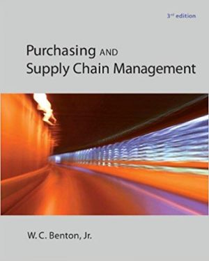 purchasing and supply chain management 3rd edition benton solutions manual