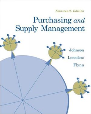 purchasing and supply management 14th edition johnson test bank