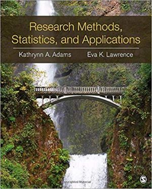 research methods statistics and applications 1st edition adams test bank