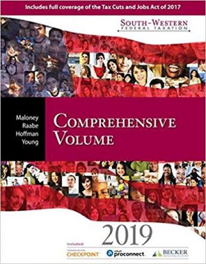 south western federal taxation 2019 comprehensive 42nd edition maloney test bank