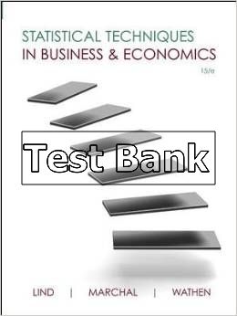 statistical techniques in business and economics 15th edition lind test bank
