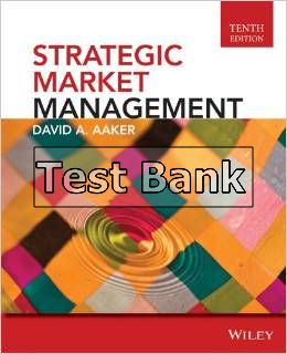 strategic market management 10th edition aaker test bank