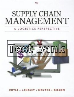 supply chain management a logistics perspective 9th edition coyle test bank