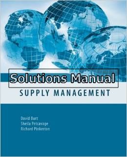 supply management 8th edition burt solutions manual