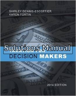 taxation for decision makers 2014 1st edition dennis solutions manual