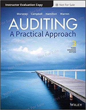auditing a practical approach canadian 3rd edition moroney solutions manual
