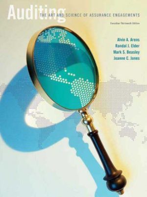 auditing the art and science of assurance engagements canadian 13th edition arens solutions manual