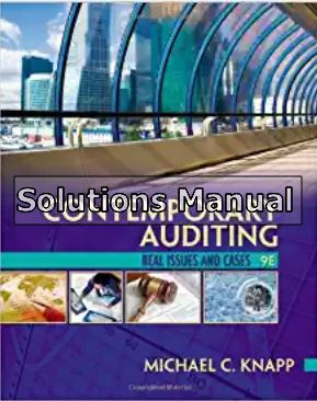 contemporary auditing 9th edition knapp solutions manual
